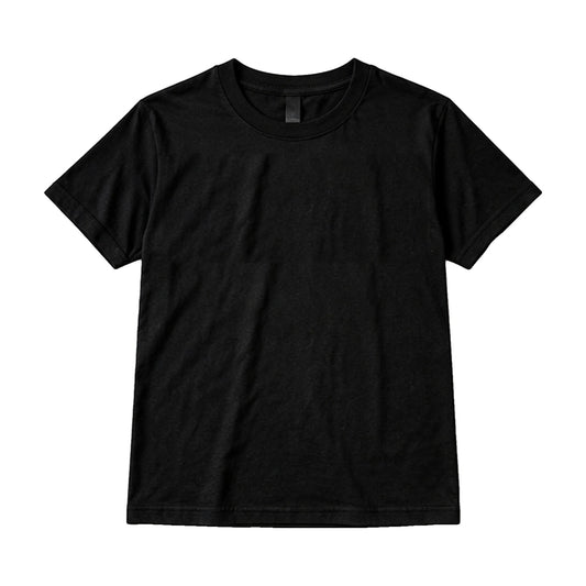 Shipfaced t-shirt front, plain black