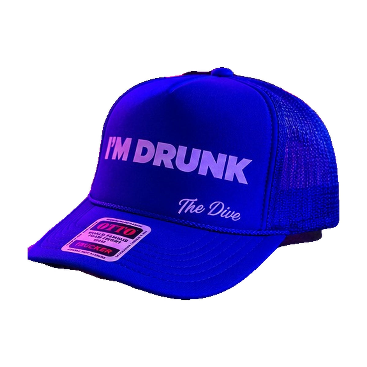 I'm Drunk trucker hat, side view